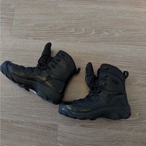 Keen Black and Yellow Lace-Up Boots